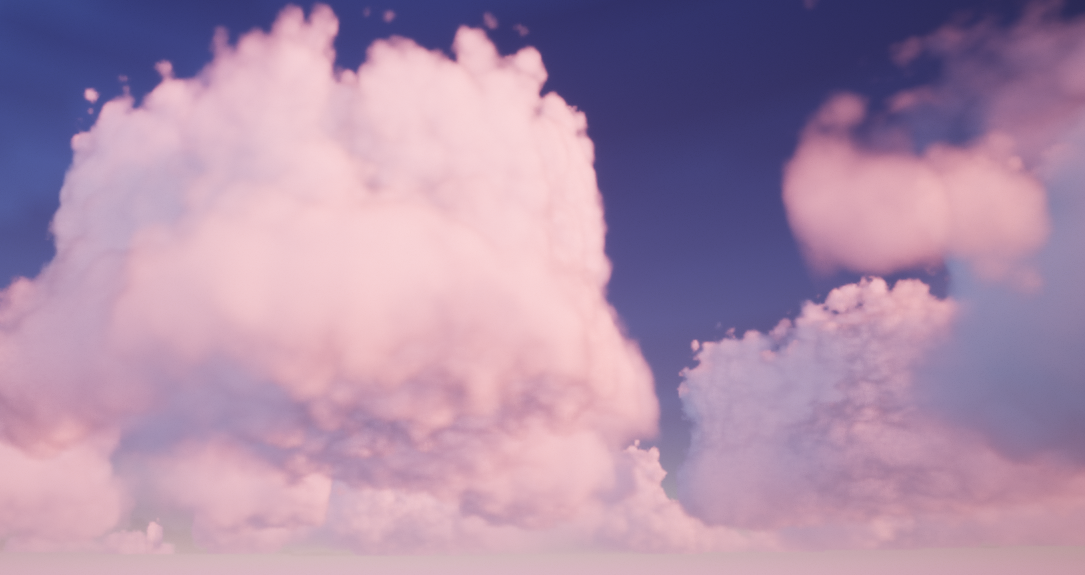static image of clouds made in Unreal Engine