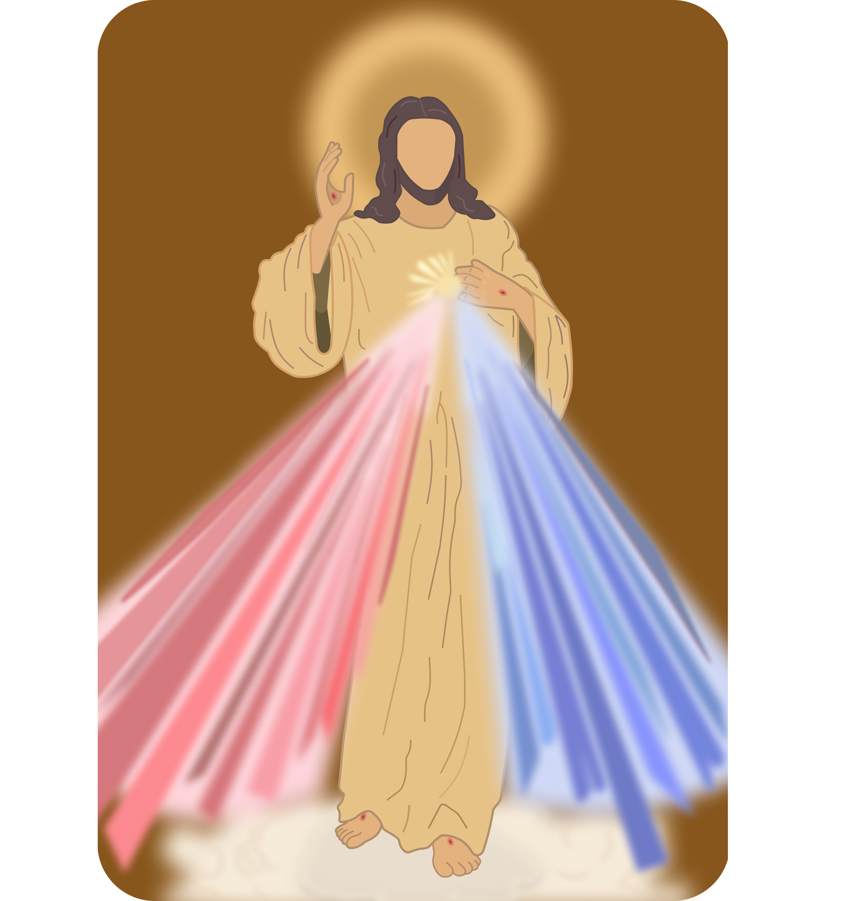 digital drawing of Divine Mercy Jesus