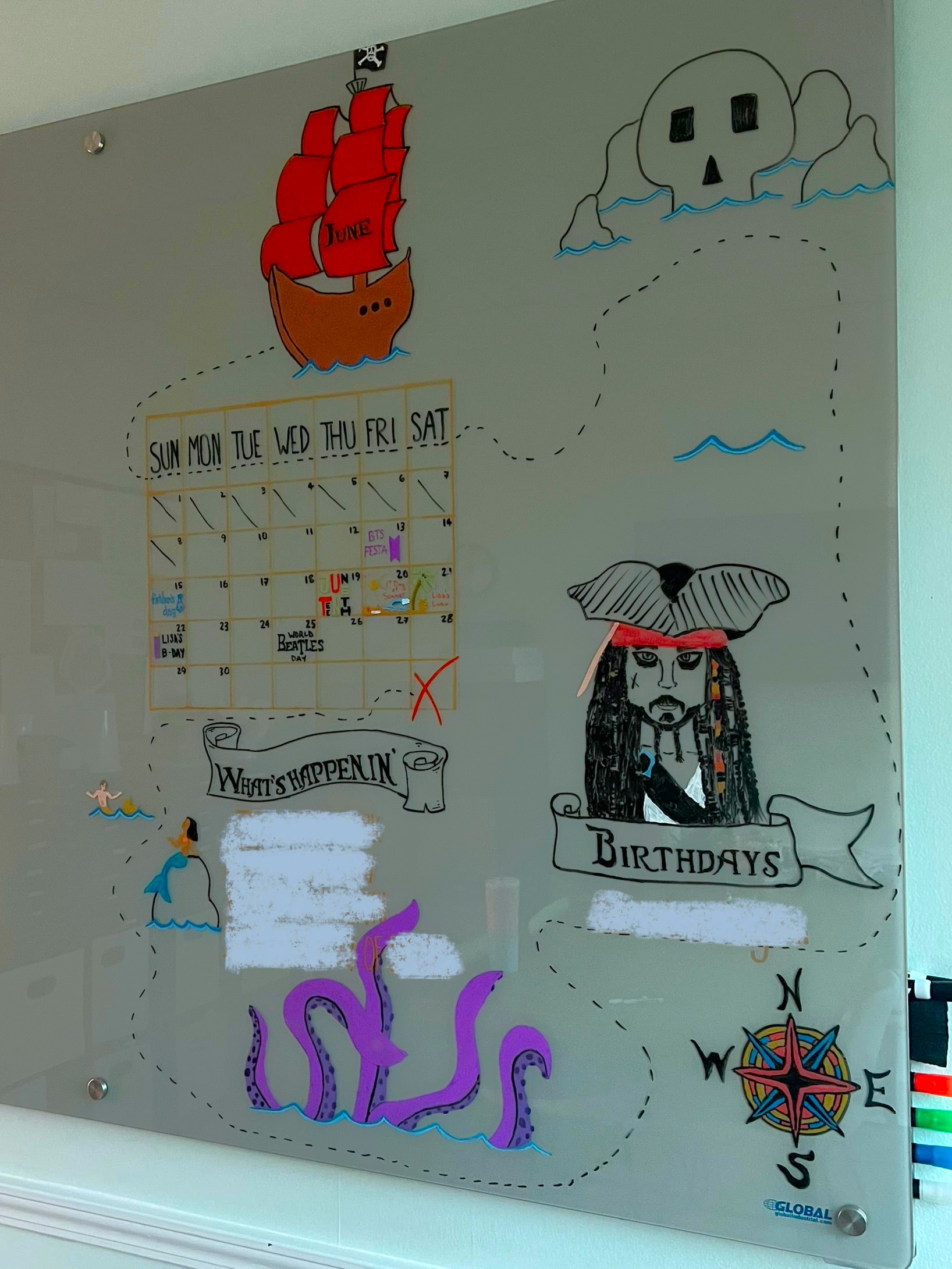 hand drawing for summer company calendar